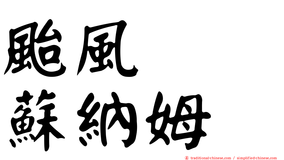 颱風　　蘇納姆